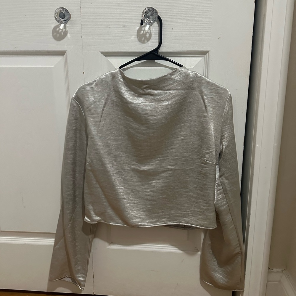 H&M Silver Shimmery Blouse